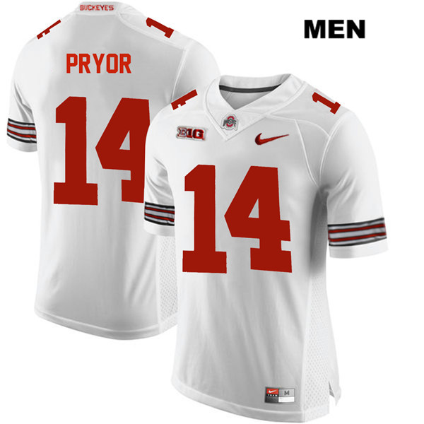Ohio State Buckeyes Men's Isaiah Pryor #14 White Authentic Nike College NCAA Stitched Football Jersey AH19O34IY